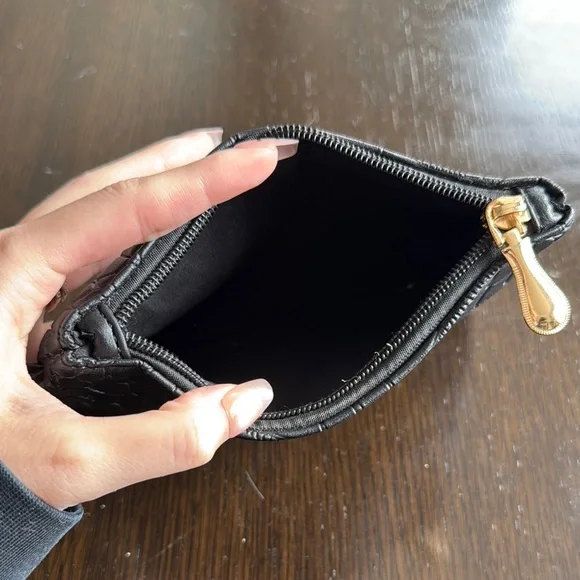 Black Croc-Embossed Wristlet - Picture 2 of 3